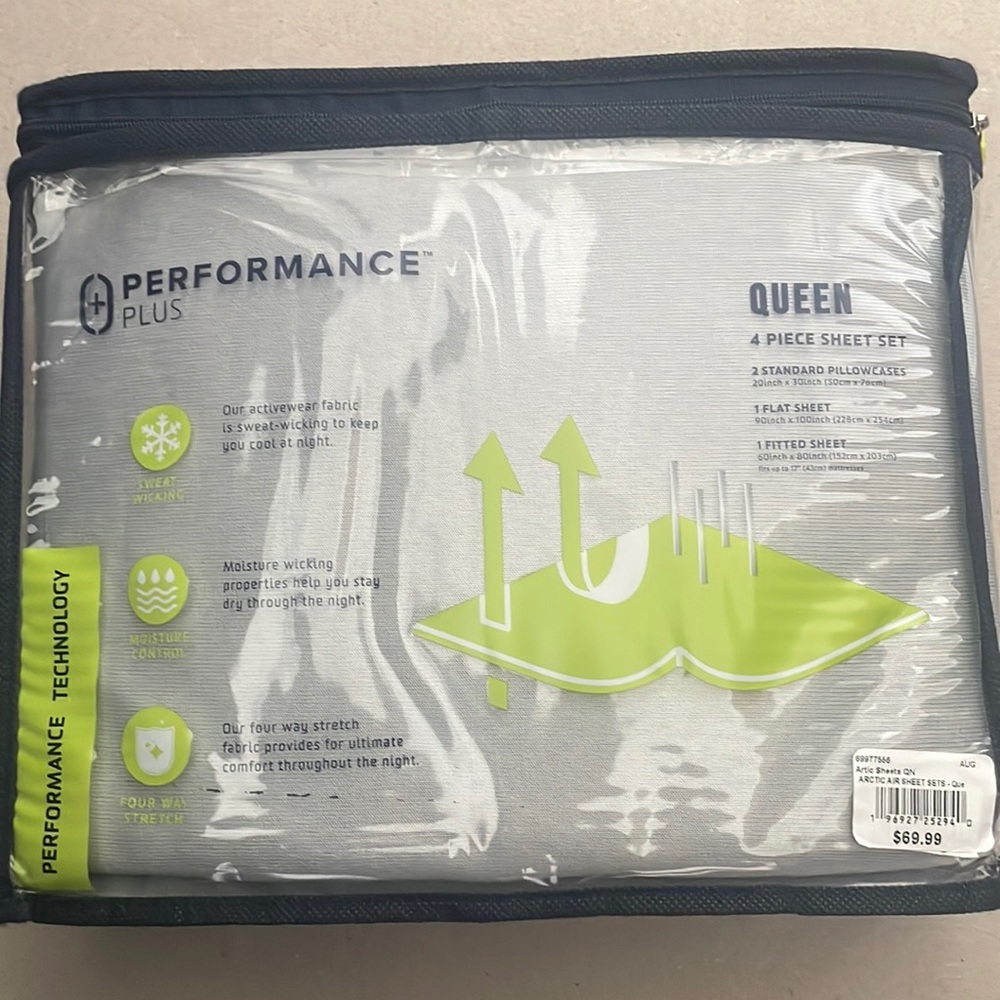 NWT Performance Plus Arctic Air Sheet Set - Queen